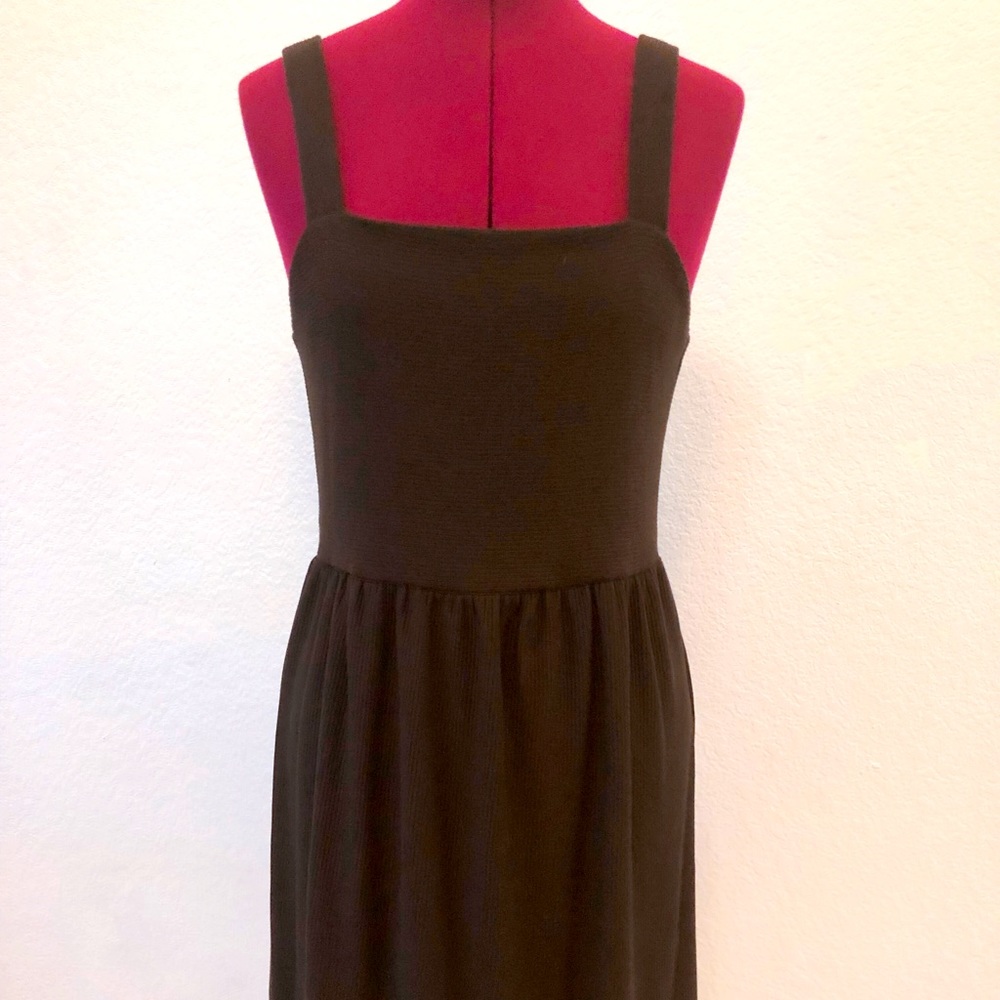 Loft black textured knit dress